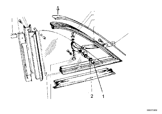 1961 BMW 700 Glazing Diagram