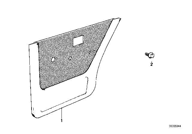 1983 BMW 533i Door Lining Vynil Rear Left Diagram for 51421920421