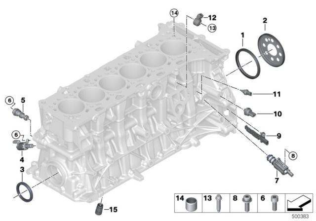 2020 BMW X4 M Engine Block & Mounting Parts Diagram 1