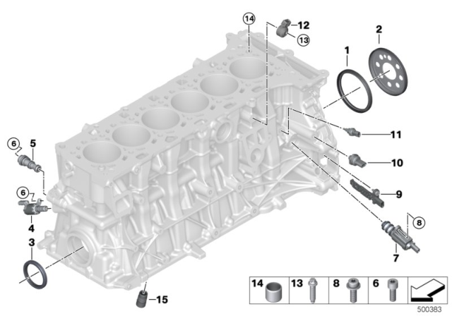 2020 BMW X4 M Crankshaft Position Sensor Diagram for 13628644376