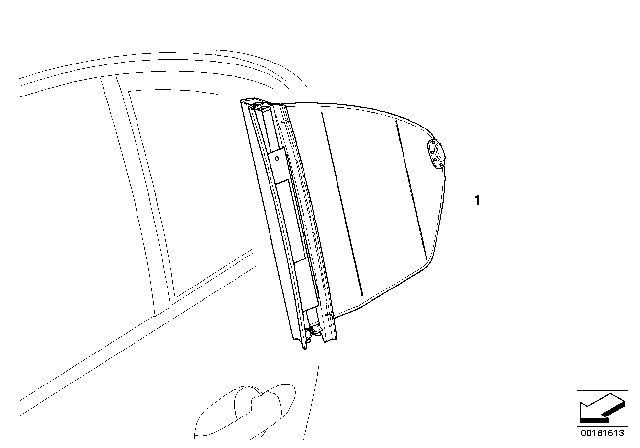 2008 BMW 550i Set, Roller Sun Blind, Rear Left Diagram for 51357050249