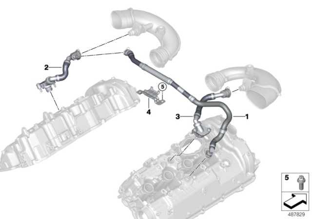 2020 BMW X7 Crankcase - Ventilation Diagram