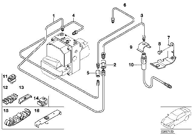 2003 BMW Alpina V8 Roadster PIPE Diagram for 34321165988