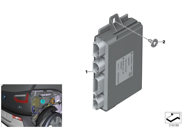 2017 BMW i3 Control Unit, Charging Interface Module LIM Diagram