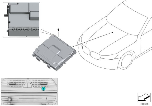2016 BMW 740i Touch Sensor Ventilation Front Diagram