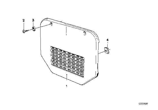 1982 BMW 733i Cover Loudspeaker Door Entrance Diagram