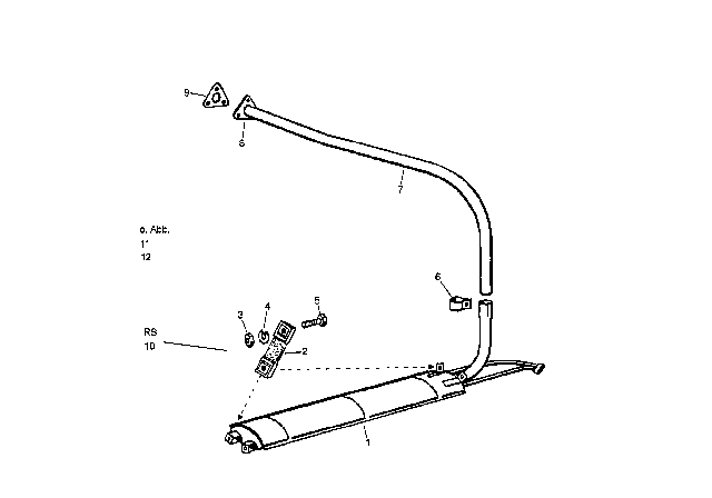 1956 BMW Isetta Exhaust Pipe Diagram for 18114090511