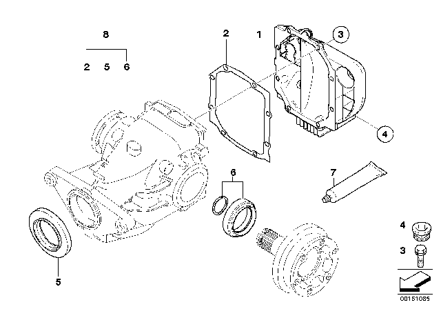 2004 BMW 645Ci Final Drive, Gasket Set Diagram