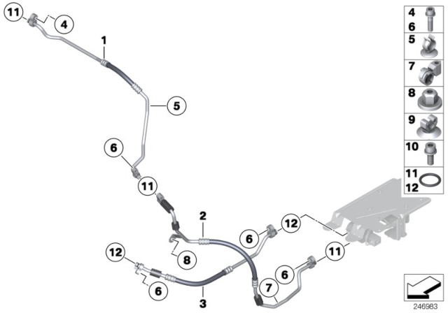 2011 BMW X6 Coolant Lines Diagram 2