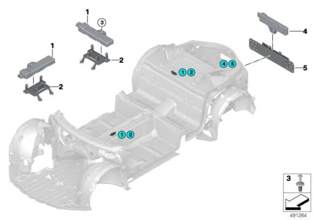 2019 BMW i8 Holder, Aerial, Comfort Access Diagram for 61359298593