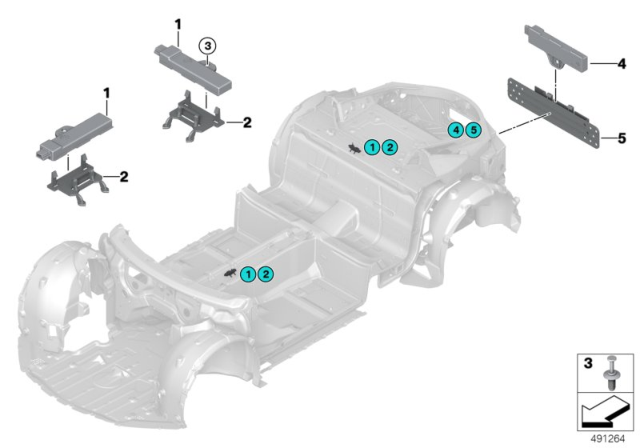 BRACKET FOR ANTENNA Diagram for 61139364886