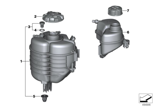 2019 BMW 330i Expansion Tank Diagram