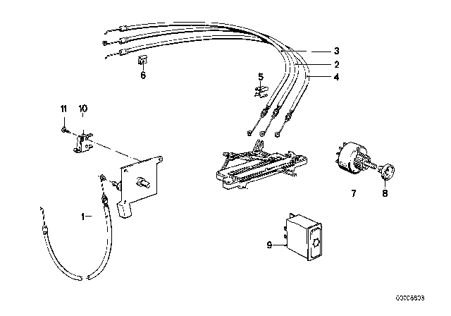 1982 BMW 528e Switch Air Conditioning Diagram for 61311370293