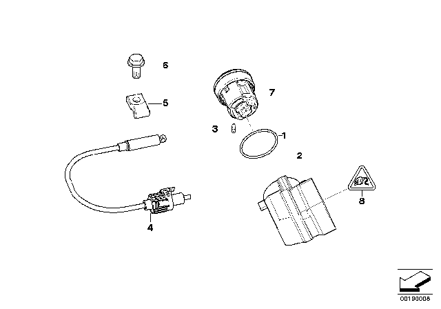 2003 BMW 325i Steering Lock / Ignition Switch Diagram