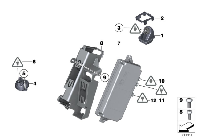 2012 BMW X5 Reversing Camera Diagram 1