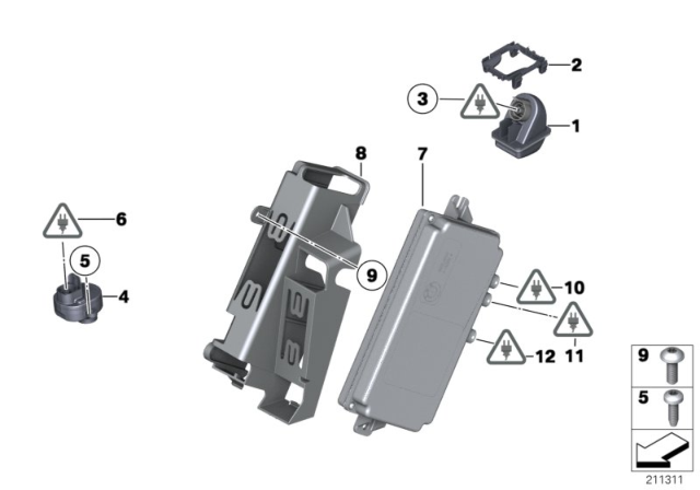 2011 BMW X5 M Reversing Camera Diagram 1