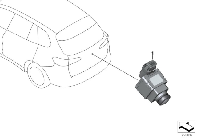 2019 BMW 330i xDrive Reversing Camera Diagram
