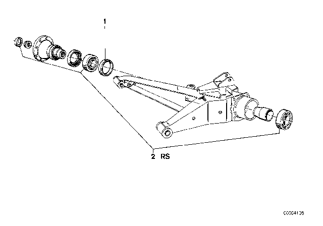 1981 BMW 528i Side Shaft/Wheel Bearings Diagram 2