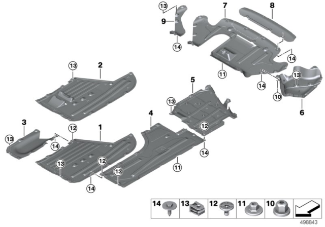2020 BMW 330i UNDERBODY PANELLING, SIDE ON Diagram for 51757340866