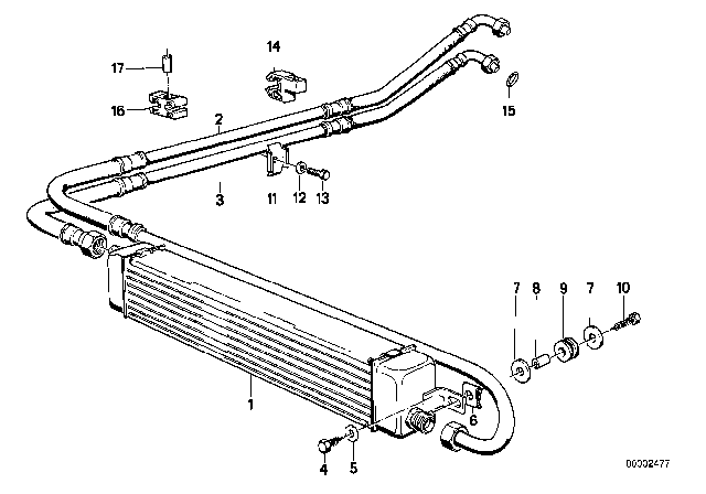 1989 BMW 325i Engine Oil Cooling Diagram 2