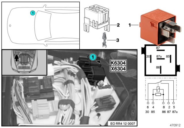 2013 BMW 740Li Relay, Secondary Air Pump Diagram