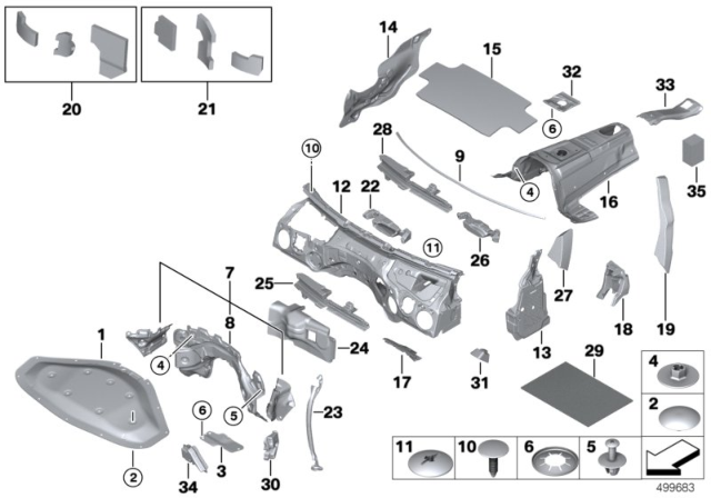 2014 BMW 435i Sound Insulating Diagram 1