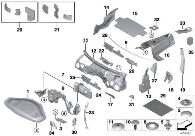 2016 BMW 428i Sound Insulating Diagram 1