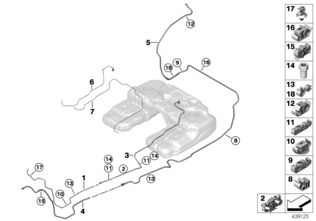 2017 BMW X5 FEED LINE Diagram for 16117330642