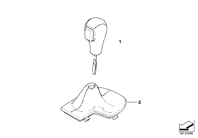 2004 BMW 525i Selector Lever Handles / Covers Diagram