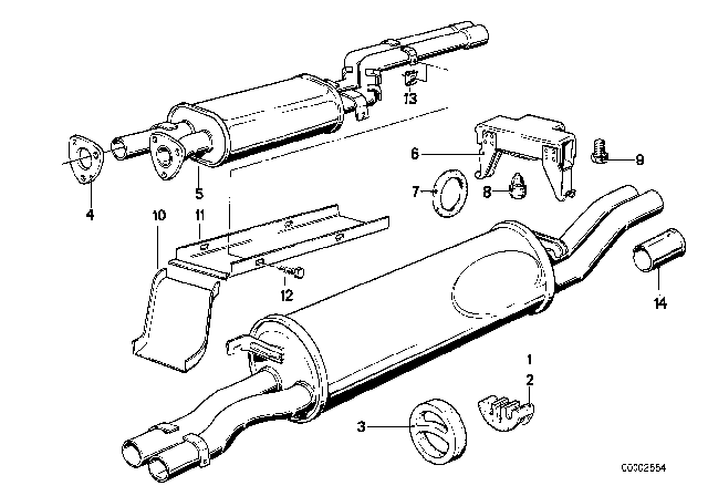 1978 BMW 633CSi Stop Buffer Diagram for 18211245935