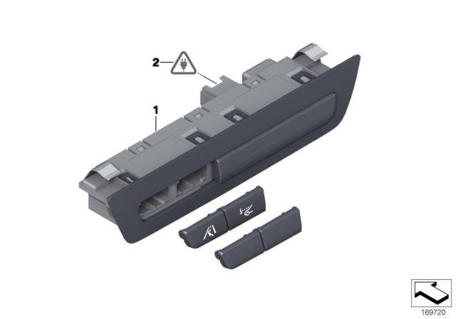 2014 BMW M5 Control Element, Driver-Assist Systems Diagram 2