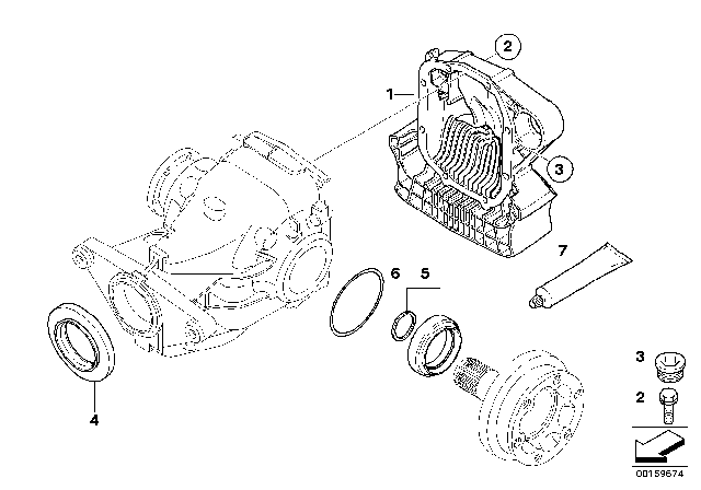 2009 BMW M6 Final Drive, Gasket Set Diagram