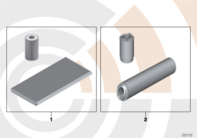 2003 BMW X5 Service Kit, Service I / Oil Service Diagram