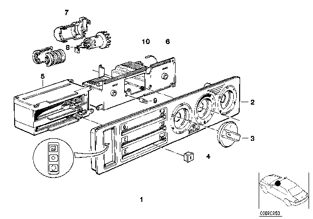 1991 BMW 525i Air Conditioning Control Diagram 1