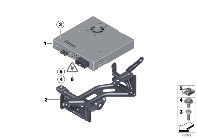 2016 BMW X3 TV Module / Holder Diagram