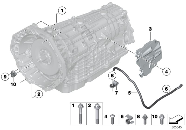2011 BMW X6 Transmission Mounting Diagram