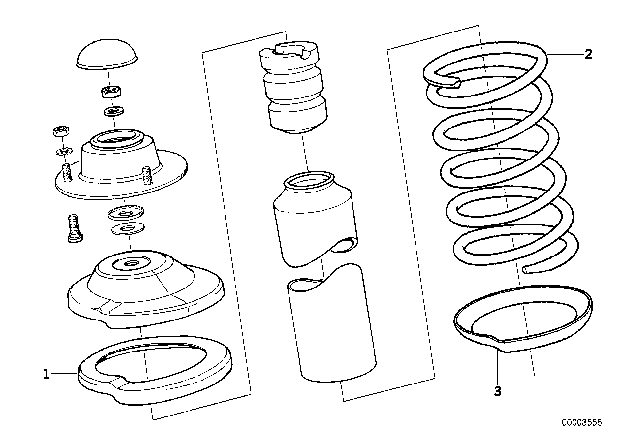 1977 BMW 320i Coil Spring Diagram for 31331116025