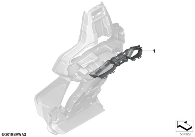 2020 BMW M8 Set, Front, Backrest Trims Diagram