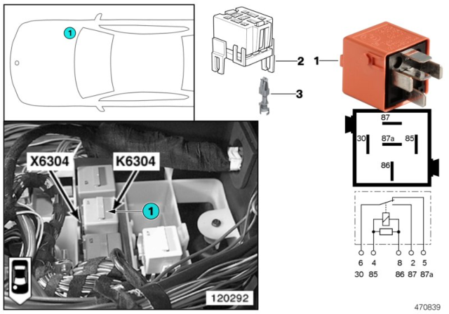 2002 BMW X5 Relay, Secondary Air Pump Diagram