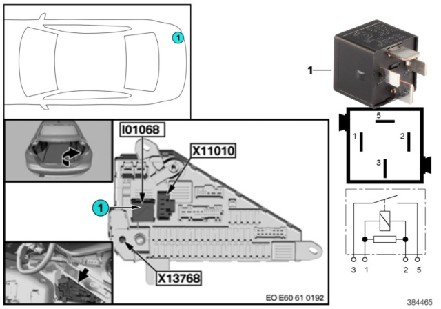 2009 BMW M5 Relay, Terminal Diagram 3