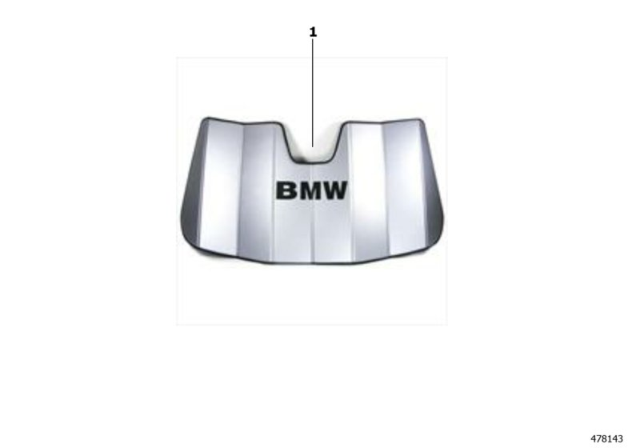 2015 BMW X1 Sun Visors Diagram