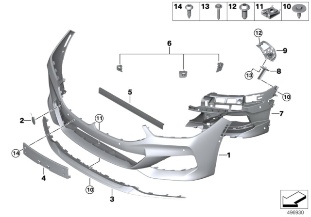 2019 BMW M850i xDrive M Trim Panel, Front Diagram