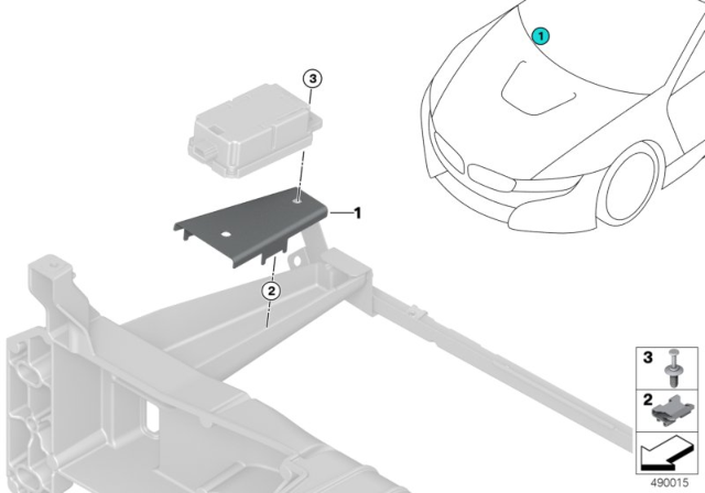 2020 BMW i8 Holder Receiver Radio Remote Control Diagram