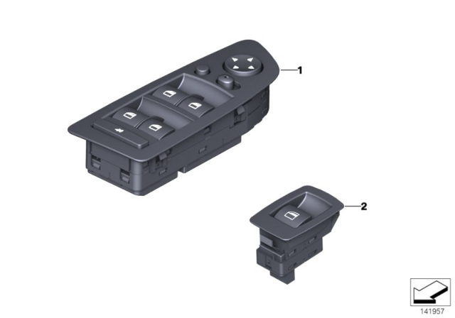 2011 BMW 328i xDrive Switch Window Lifter Diagram