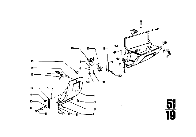 1971 BMW 3.0CS Lock Diagram for 51161823947