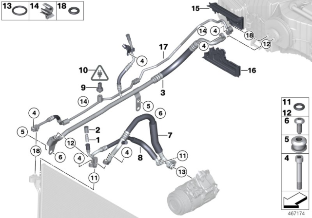 2010 BMW 528i Suction Pipe With Filler Neck Diagram for 64539378003