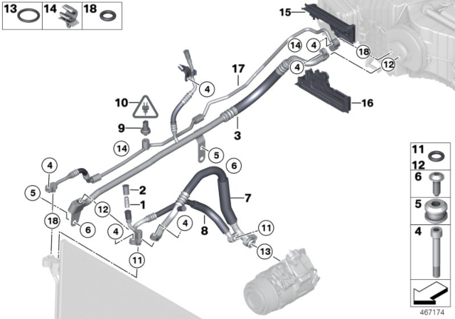 2011 BMW 528i Coolant Lines Diagram