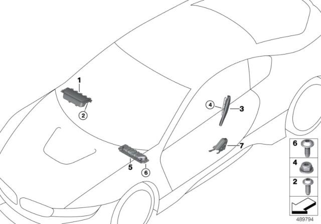 2019 BMW i8 Side Airbag, Front Left Seat Diagram for 72126996277