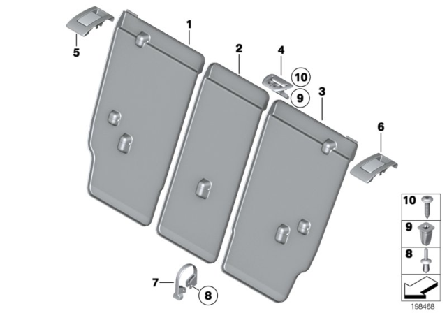 2013 BMW X1 Cover, Right Control Diagram for 52202997559