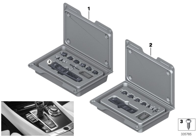 2015 BMW 535d Repair Kit, Operating Facility, Centre Console Diagram
